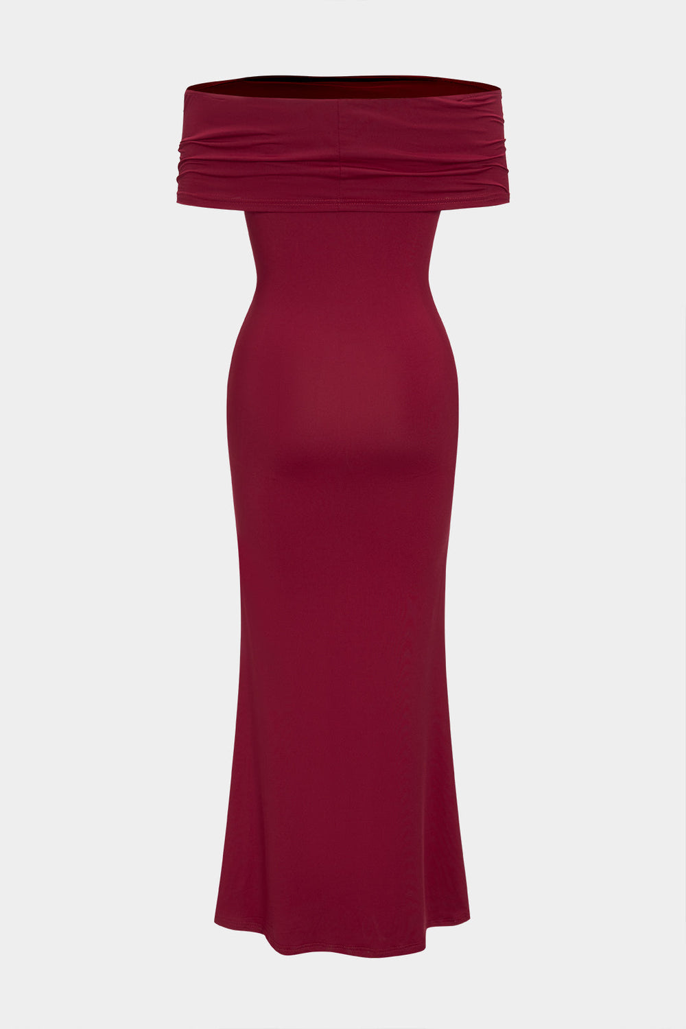 Off Shoulder Zeemeermin Hem Maxi Jurk