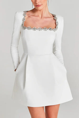 BY NOVAE | Valentina Fluwelen Mini Dress