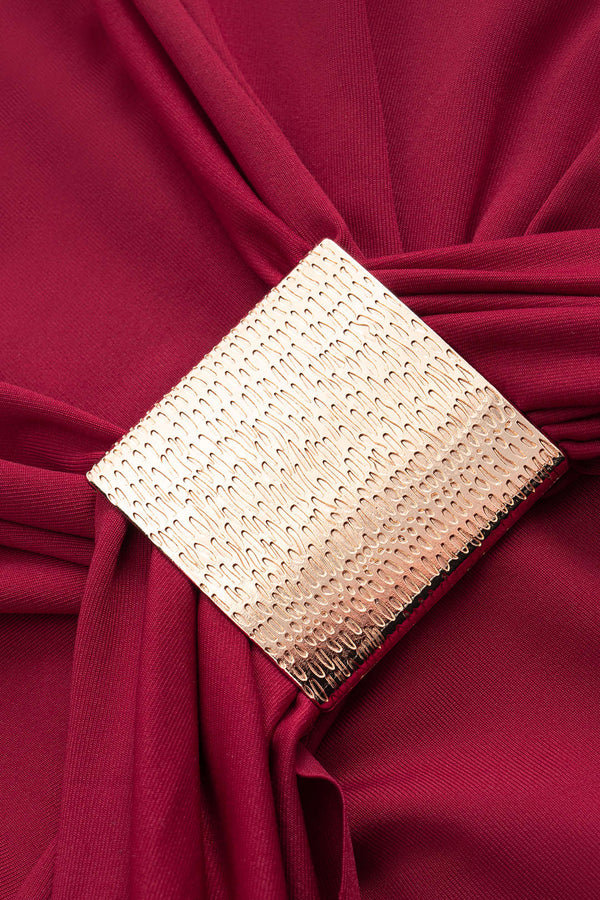 Off Shoulder Zeemeermin Hem Maxi Jurk